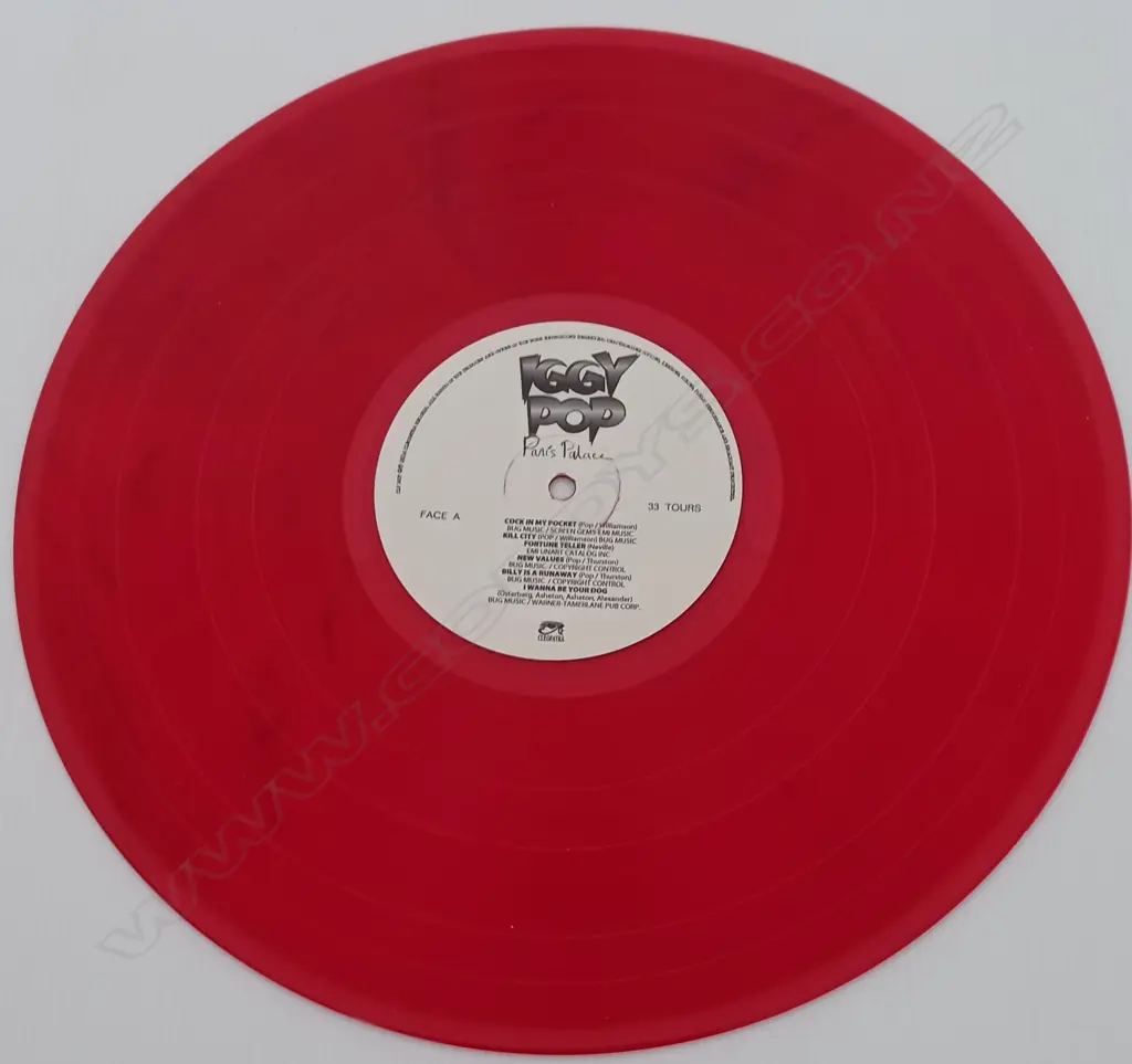 Iggy Pop, Paris Palace, (Red Vinyl) Image 1++